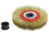 EXTOL kartáč okružní, O 150mm, vlnitý drát S 0,3mm, otvor 32mm, tl. 25mm, adaptéry: 1/2", 3/4", 5/8", 1", 7/8", EXTOL CRAFT (170
