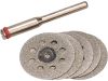 EXTOL kotouče diamantové na přímou brusku, sada 5ks, průměr dříku 3,2mm, EXTOL CRAFT (73421)