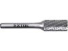 EXTOL fréza karbidová, válcová s čelním ozubením, pr.12x25mm/stopka 6mm,sek střední(double-cut) (8703715)