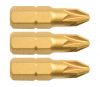 FORTUM-KITO hrot křížový sada 3ks, PZ 1x25mm, S2-Titan. úprava, FORTUM-KITO, hrot křížový sada 3ks, PZ 1x25mm, S2-Titan. úprava,