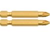 FORTUM-KITO hrot křížový sada 2ks, PZ 2x50mm, S2-Titan. úprava, FORTUM-KITO, hrot křížový sada 2ks, PZ 2x50mm, S2-Titan. úprava,