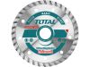 TOTAL Kotouč diamantový řezný, Turbo, suché i mokré řezání, 115x22,2mm (TAC2131153)