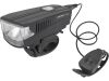 EXTOL světlo bílé na kolo 350lm, USB nabíjení, klakson, 5W LED (43137)