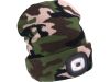 EXTOL čepice s čelovkou 4x45lm, USB nabíjení, maskovací, univerzální velikost (43464)