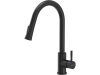 MUSA baterie dřezová JULIA, stojánková se sprchou, karbonově černá (831401)