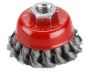 EXTOL kartáč hrnkový copánkový, O 65mm, vlnitý drát S 0,5mm, M14x2mm, EXTOL CRAFT (17007)