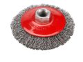 EXTOL kartáč miskový, O 100mm, vlnitý drát S 0,3mm, M14x2mm, EXTOL CRAFT (17006)