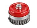 EXTOL kartáč hrnkový copánkový, O 100mm, vlnitý drát S 0,5mm, M14x2mm, EXTOL CRAFT (17010)