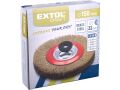 EXTOL kartáč okružní, O 150mm, vlnitý drát S 0,3mm, otvor 32mm, tl. 25mm, adaptéry: 1/2