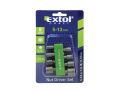 EXTOL klíče nástrčné do vrtačky, sada 8ks, 5-13mm, šestihran, CrV, EXTOL CRAFT (10213)