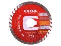EXTOL kotouč diamantový řezný turbo, 115x22,2mm, suché i mokré řez., EXTOL PREMIUM (108751)