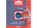 EXTOL kotouč diamantový řezný turbo, 115x22,2mm, suché i mokré řez., EXTOL PREMIUM (108751)