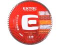 EXTOL kotouč diamantový řezný turbo, 230x22,2mm, suché i mokré řez., EXTOL PREMIUM (108755)
