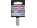 FORTUM hlavice nástrčná, 1/4', 8,0mm, L 25mm, 61CrV5, FORTUM (4701408)