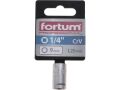 FORTUM hlavice nástrčná, 1/4', 9,0mm, L 25mm, 61CrV5, FORTUM (4701409)