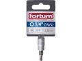 FORTUM hlavice zástrčná imbus, 1/4', HX4, L 38mm, CrV/S2, FORTUM (4701604)