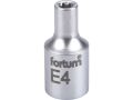 FORTUM hlavice nástrčná vnitřní TORX, 1/4', E4, L 25mm, 61CrV5, FORTUM (4701704)