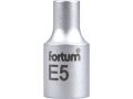 FORTUM hlavice nástrčná vnitřní TORX, 1/4', E5, L 25mm, 61CrV5, FORTUM (4701705)