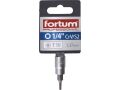 FORTUM hlavice zástrčná TORX, 1/4', TX10, L 37mm, CrV/S2, FORTUM (4701720)
