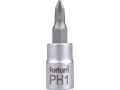 FORTUM hlavice zástrčná šroubovák PH, 1/4', PH1, L 37mm, CrV/S2, FORTUM (4701811)