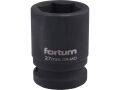 FORTUM hlavice nástrčná rázová, 3/4“, 27mm, L 52mm, CrMoV, FORTUM (4703027)