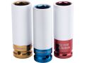 FORTUM klíče nástrčné rázové, 3ks, 1/2“, 17-19-21mm, CrMoV, FORTUM (4700800)