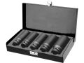FORTUM klíče nástrčné rázové, 5ks, 1/2“, 17-19-21-24-27mm, CrMoV, FORTUM (4700802)