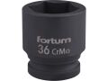 FORTUM hlavice nástrčná rázová, 3/4“, 36mm, L 57mm, CrMoV, FORTUM (4703036)
