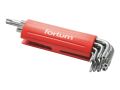 FORTUM L-klíče TORX vrtané, 9ks, T10-15-20-25-27-30-40-45-50, 61CrV5, FORTUM (4710200)