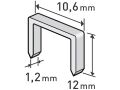 EXTOL spony, 1000ks, 12mm, 10,6x0,52x1,2mm, EXTOL PREMIUM (8852204)
