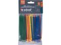 EXTOL pásky na vodiče, 2,5x100mm, 100ks, barevné, 4x25ks (žlutý, zelený, červený, modrý), NYLON, EXTOL PREMIUM (8856192)