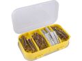 EXTOL vruty s hmoždinkami 4 rozměry, sada 170ks, vruty PZ 85ks: 40ks-3,5x30mm, 25ks-4x40mm, 12ks-5x50mm, 8ks-6x60mm, hmoždinky 8