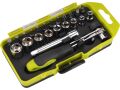 EXTOL šroubovák ráčnový s ořechy a hroty, sada 23ks, (-) 5-6mm, PH 1-2, HEX 3-4-5-6mm, T 15-20-25-30, nástrčné klíče 4-5-6-7-8-9