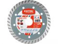 EXTOL kotouč diamantový řezný turbo Long Life, 125x22,2mm, suché i mokré řezání, EXTOL PREMIUM (108952)