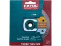EXTOL kotouč diamantový řezný turbo Thin Cut, 115x22,2mm, suché i mokré řezání, EXTOL INDUSTRIAL (8703041)