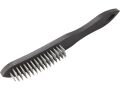 EXTOL kartáč ocelový, 4řadý, plast. rukojeť, 290mm, ocel drát S 0,22mm, 4x15řad, PP rukojeť, PP,ocel, EXTOL CRAFT (1854)