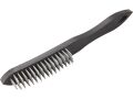 EXTOL kartáč ocelový, 5řadý, plast. rukojeť, 290mm, ocel drát S 0,22mm, 5x15řad, PP rukojeť, PP,ocel, EXTOL CRAFT (1855)