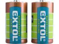 EXTOL baterie alkalické, 2ks, 1,5V C (LR14) (42014)