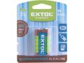 EXTOL baterie alkalické, 1ks, 9V (6LR61) (42016)