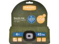 EXTOL čepice s čelovkou 4x45lm, USB nabíjení, tmavě zelená, univerzální velikost (43192)