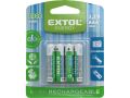 EXTOL baterie nabíjecí, 4ks, AAA (HR03), 1,2V, 1000mAh, NiMh (42060)