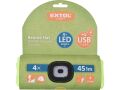 EXTOL čepice s čelovkou 45lm, nabíjecí, USB, fluorescentní žlutá, univerzální velikost (43194)