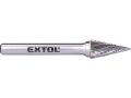EXTOL fréza karbidová, konická jehlan, pr.10x20mm/stopka 6mm,sek střední(double-cut) (8703794)