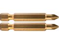 FORTUM-KITO hrot křížový sada 2ks, PZ 1x50mm, S2-Titan. úprava, FORTUM-KITO, hrot křížový sada 2ks, PZ 1x50mm, S2-Titan. úprava,