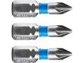 FORTUM-KITO hrot křížový sada 3ks, PZ 1x25mm, S2, FORTUM-KITO, hrot křížový sada 3ks, PZ 1x25mm, S2, FORTUM-KITO, S2 (4741301)