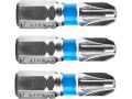 FORTUM-KITO hrot křížový sada 3ks, PZ 3x25mm, S2, FORTUM-KITO, hrot křížový sada 3ks, PZ 3x25mm, S2, FORTUM-KITO, S2 (4741303)