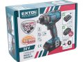 EXTOL utahovák rázový 1/2“ aku SHARE20V, 250Nm, BRUSHLESS, 20V Li-ion, 2000mAh (8791810)