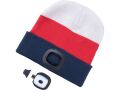 EXTOL čepice s čelovkou 45lm, nabíjecí, USB, bílá/červená/modrá, univerzální velikost (43450)