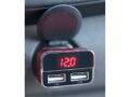 EXTOL nabíječka USB do auta, 12/24V, 2xUSB, měřič, 3,4A, 17W (42084)