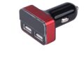 EXTOL nabíječka USB do auta, 12/24V, 2xUSB, měřič, 3,4A, 17W (42084)